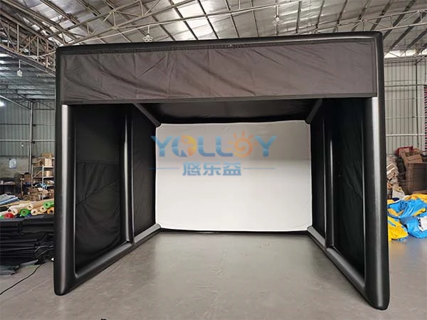 inflatable golf simulator tent 1 inflatable golf simulator tent 1